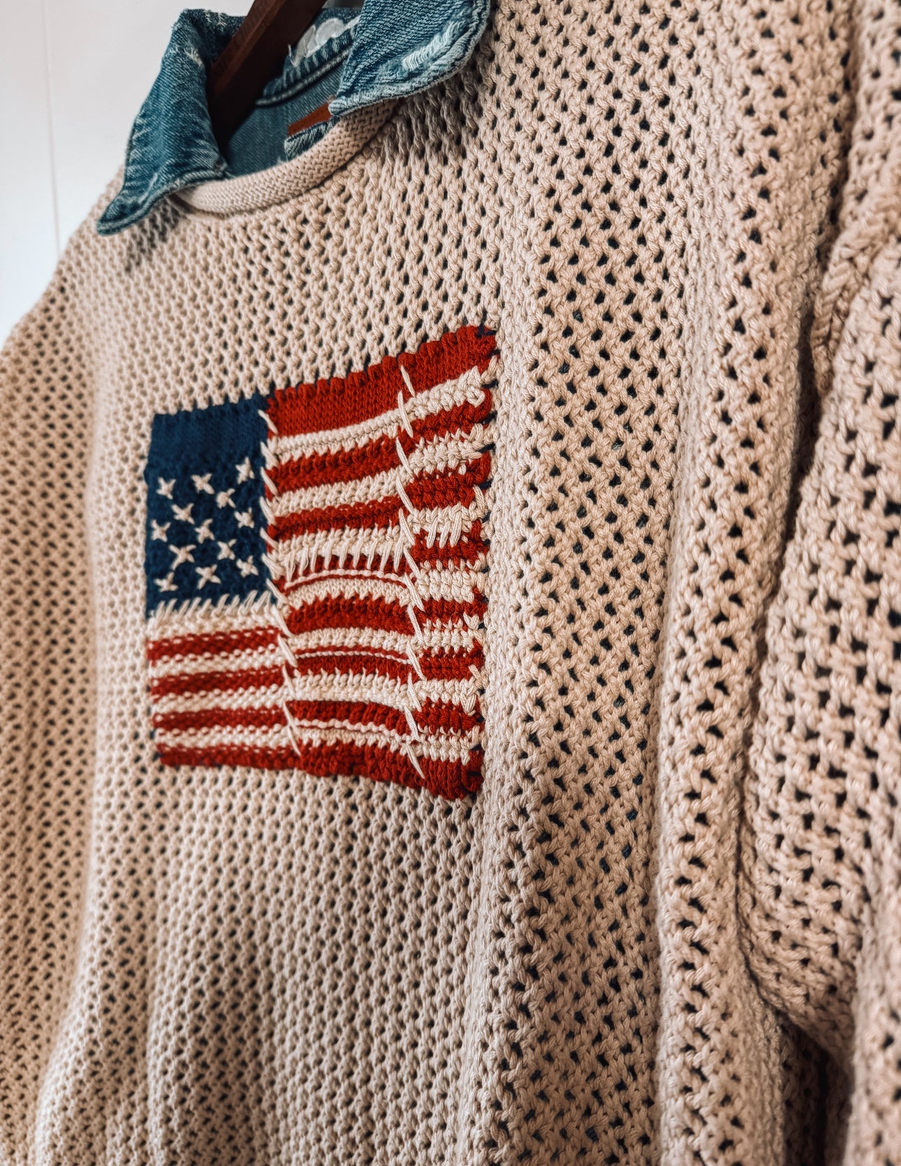 Flag Crewneck Sweater