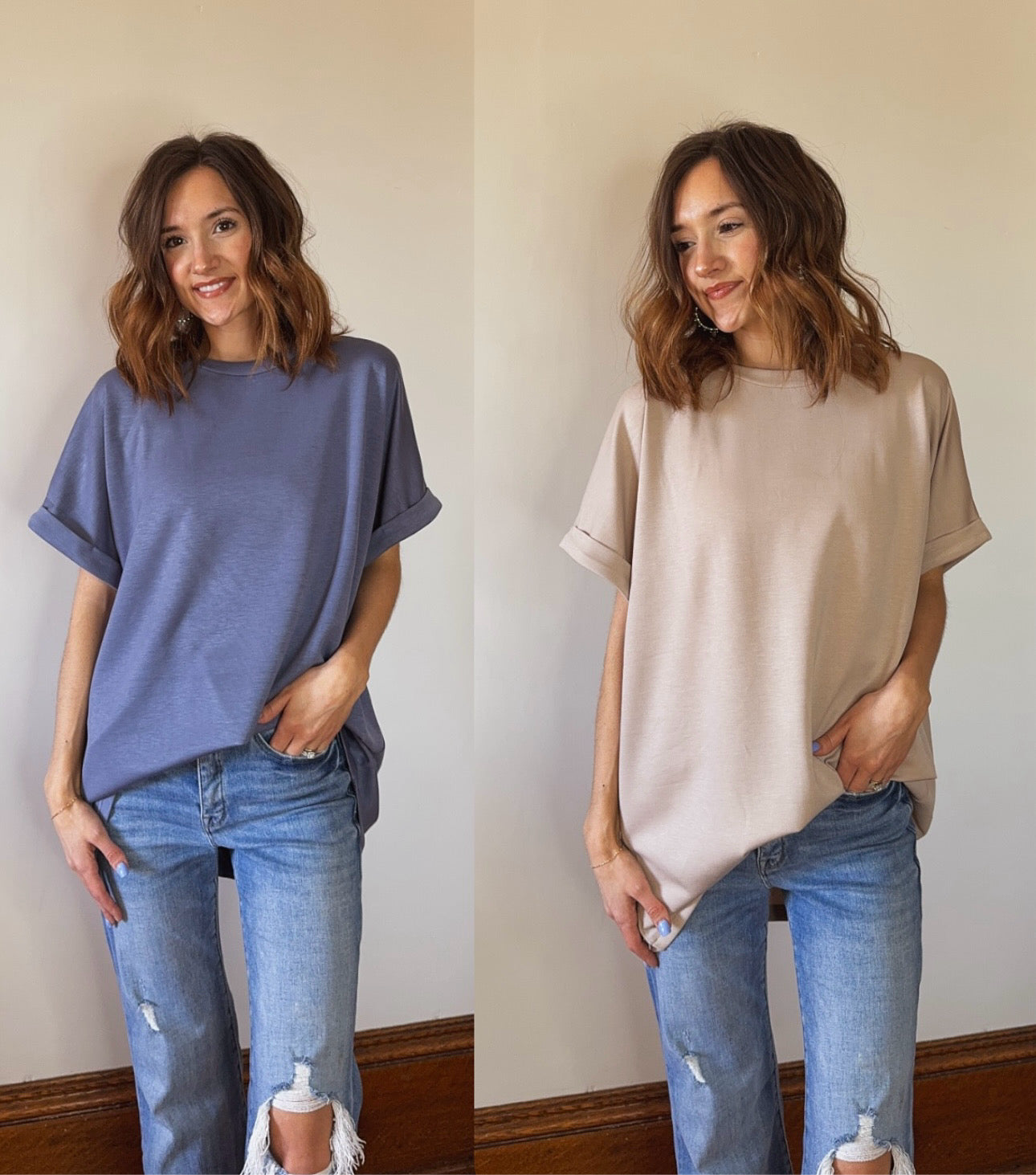 Basic Cloud Cuff Top *Dust