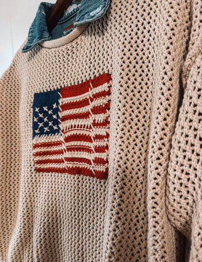 Flag Crewneck Sweater