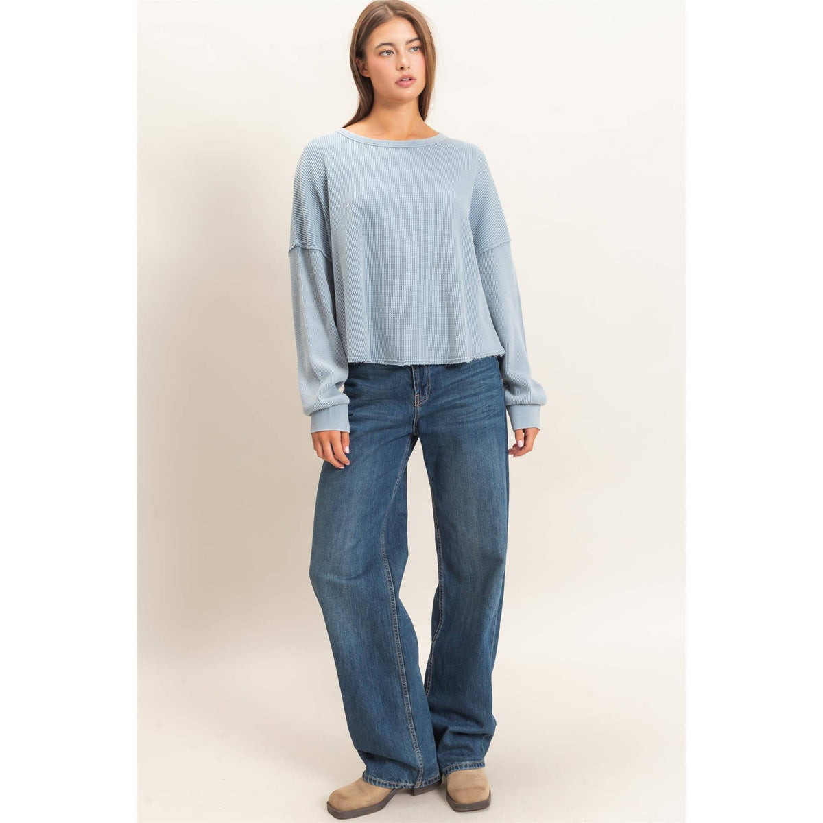 Open Skies Waffle Top
