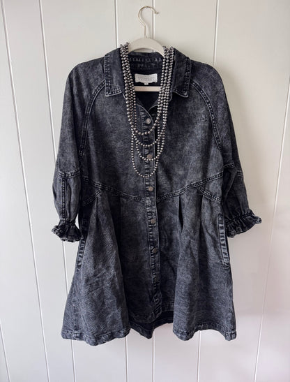 Little Black Denim Dress