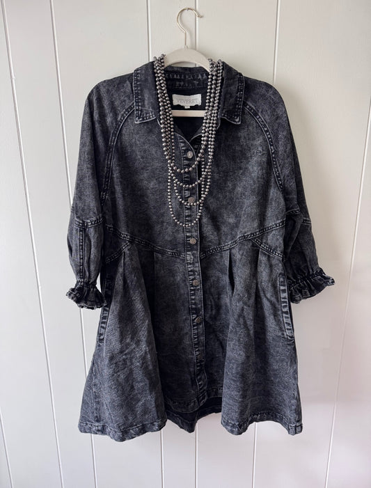 Little Black Denim Dress