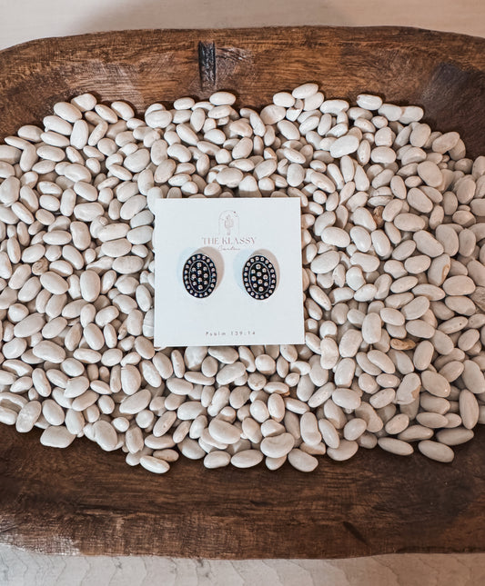Textured Oval Studs