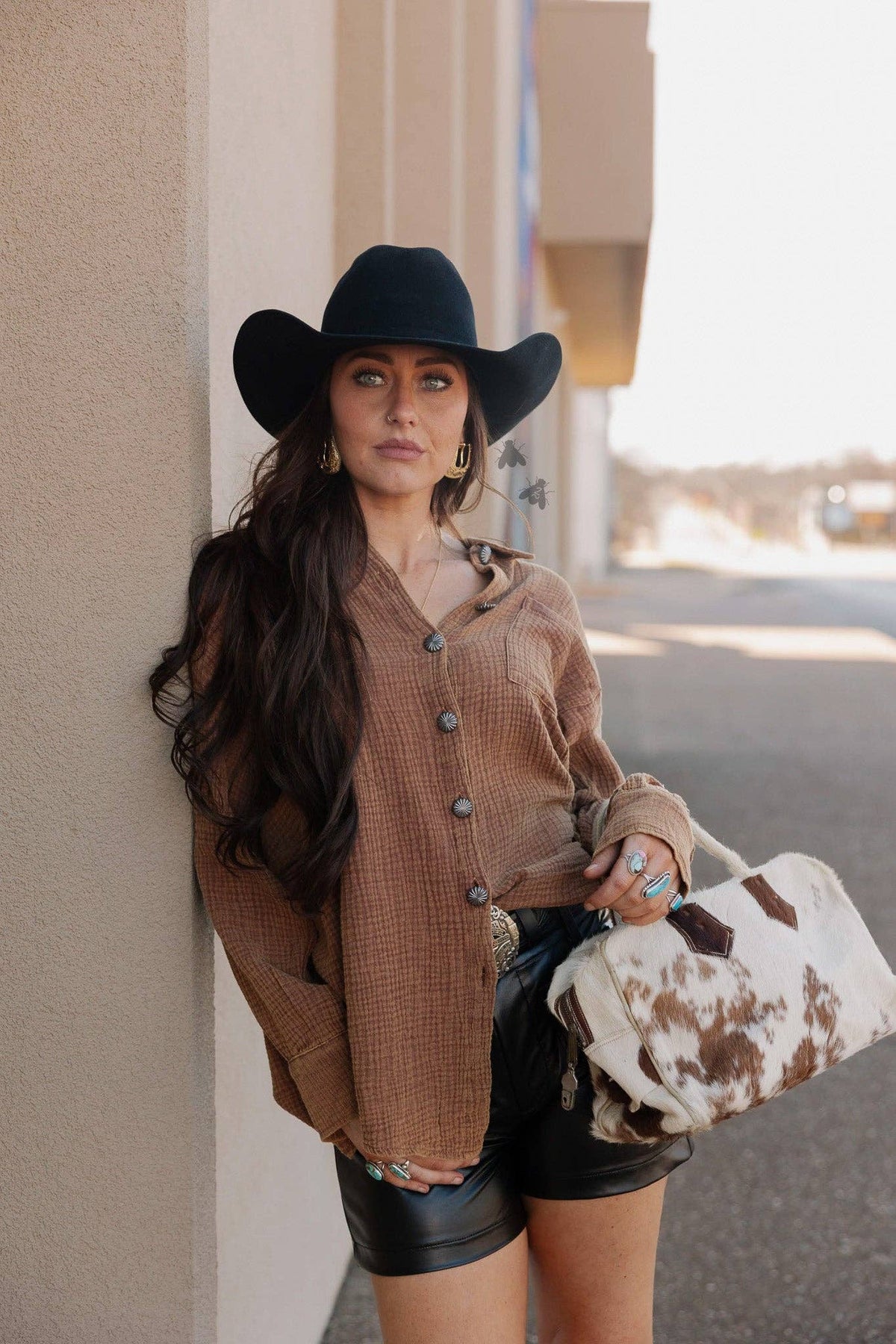 ACRES BUTTON UP *SADDLE
