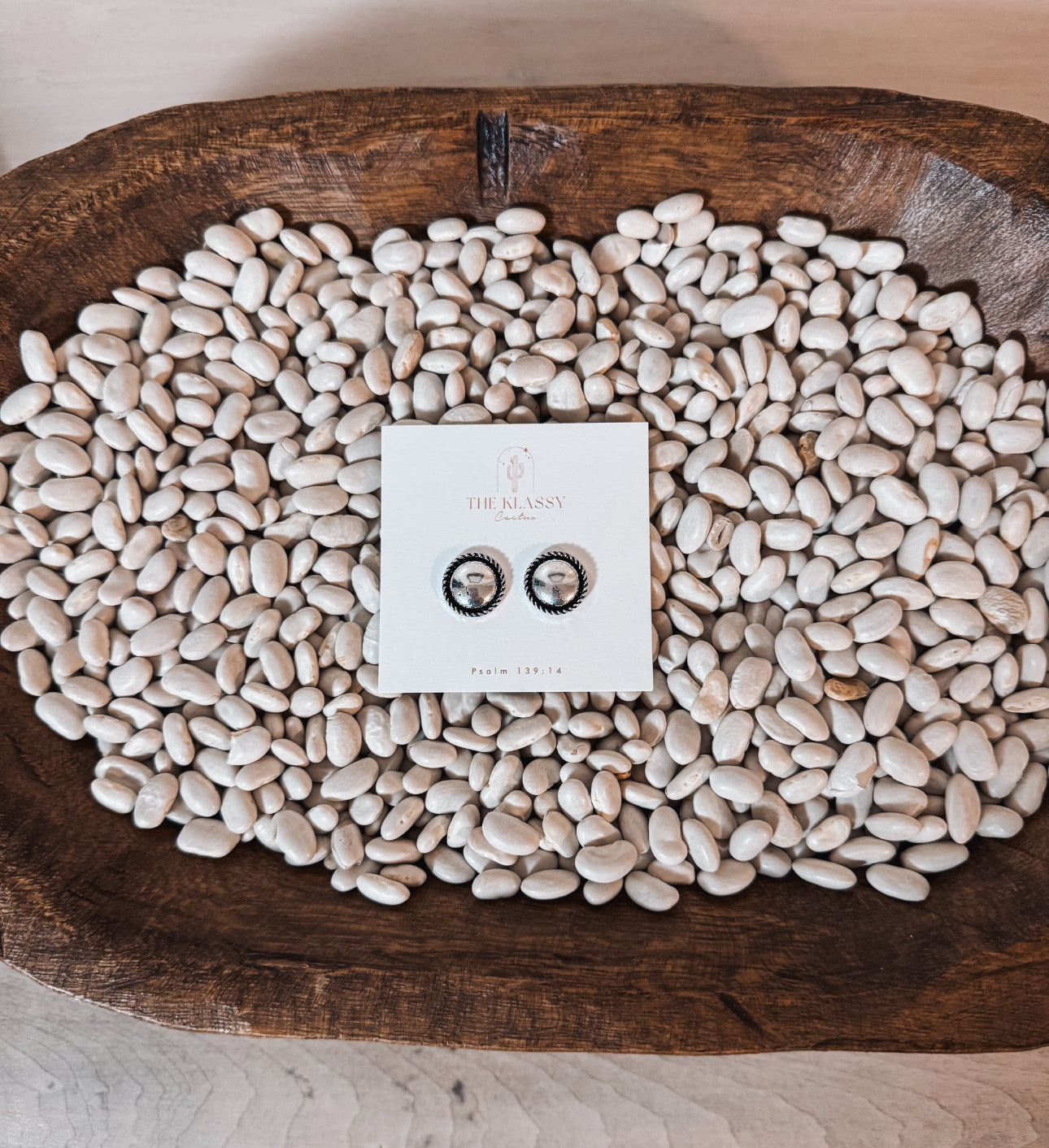 Western Etched Circle Studs