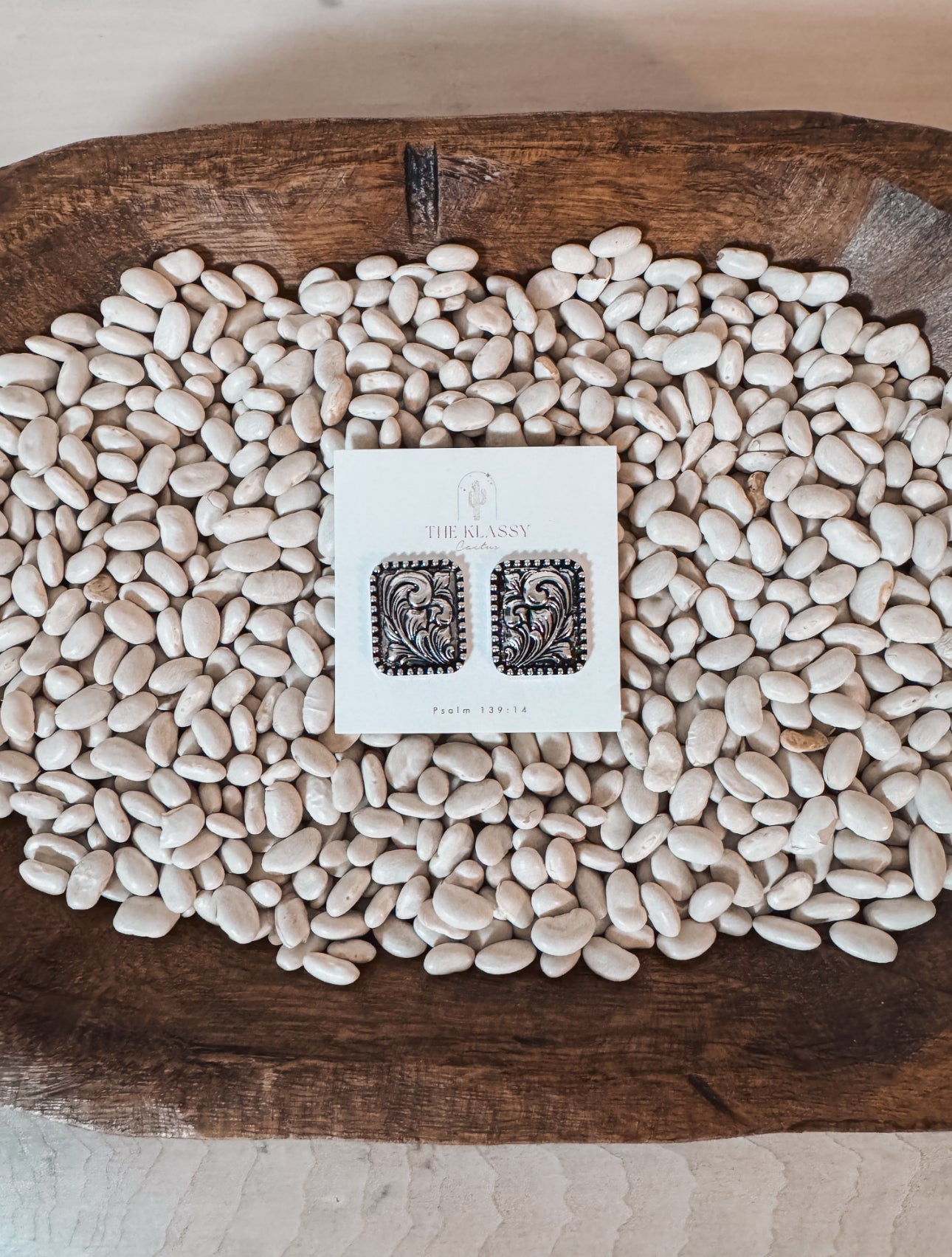 Western Etched Square Studs