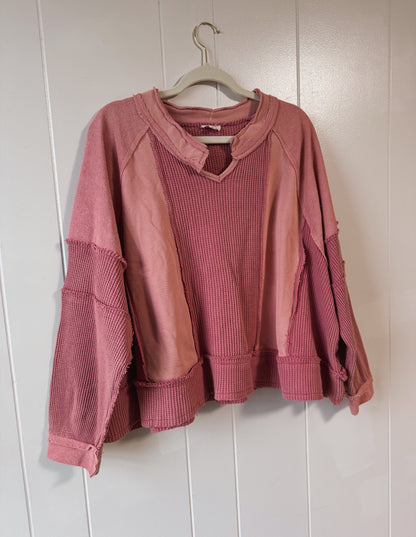 Pink Waffle Top