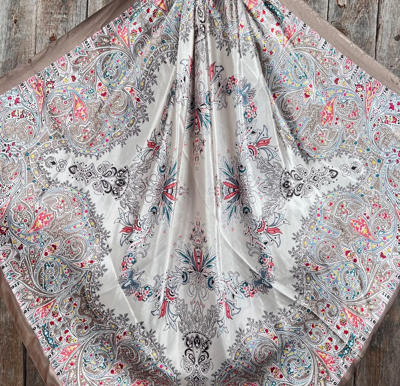 Tan Desert Bloom Wild Rag