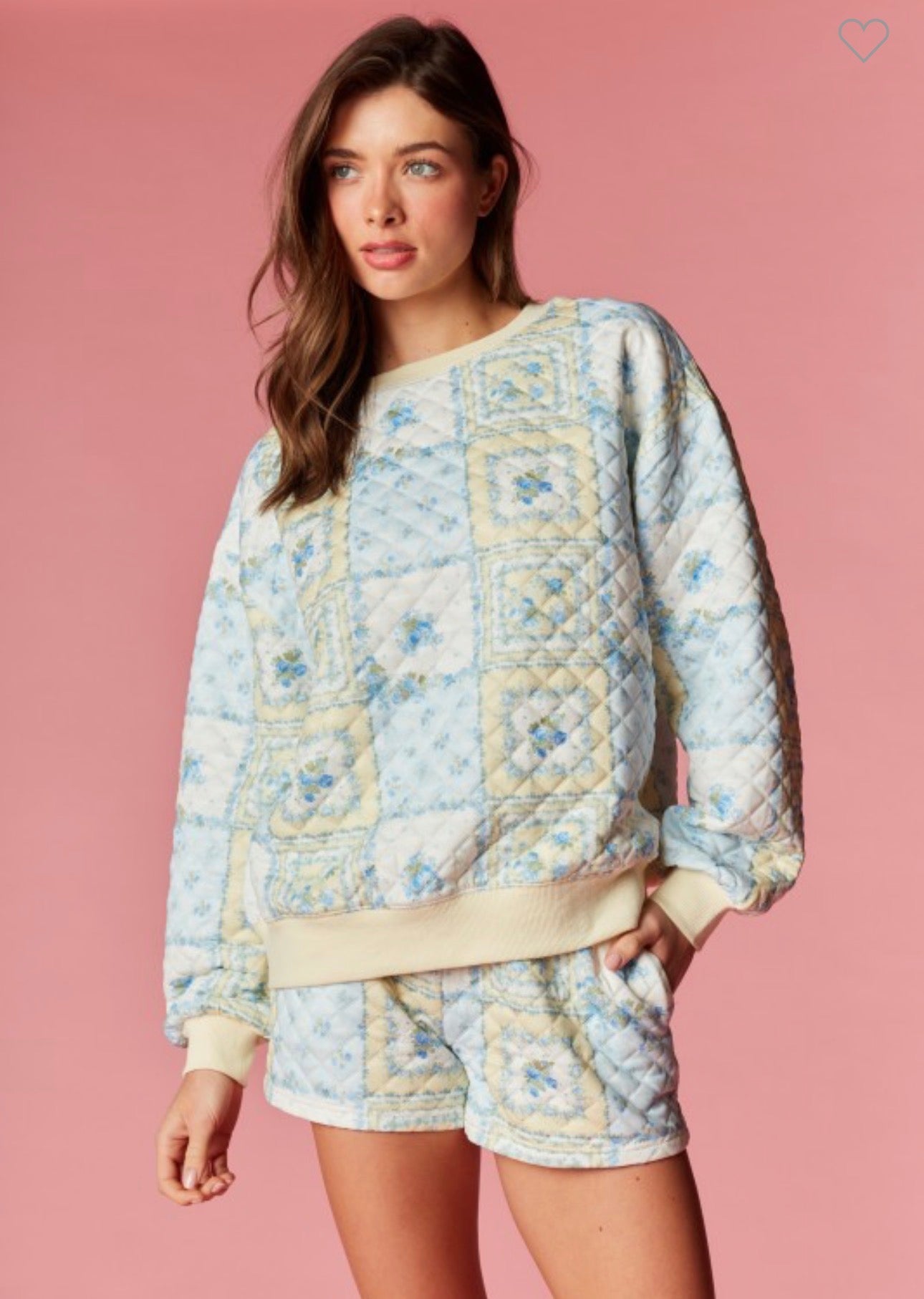 Quilted Floral Lounge Set