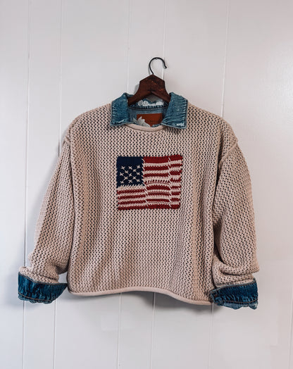 Flag Crewneck Sweater