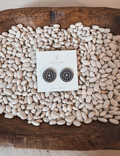 Textured Circle Studs