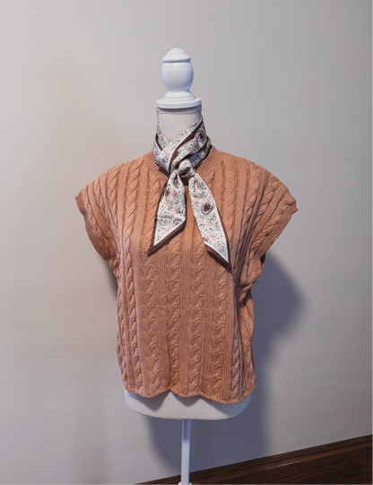 Country Chestnut Cable Knit Sweater