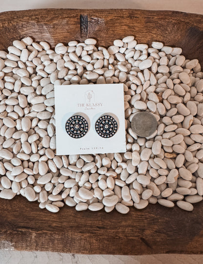 Textured Circle Studs