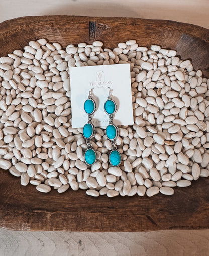 Dangle Turquoise Stones