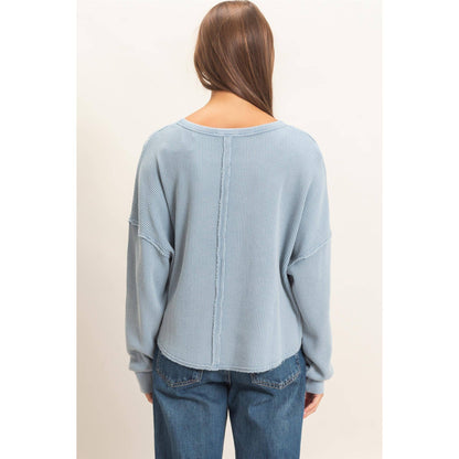 Open Skies Waffle Top