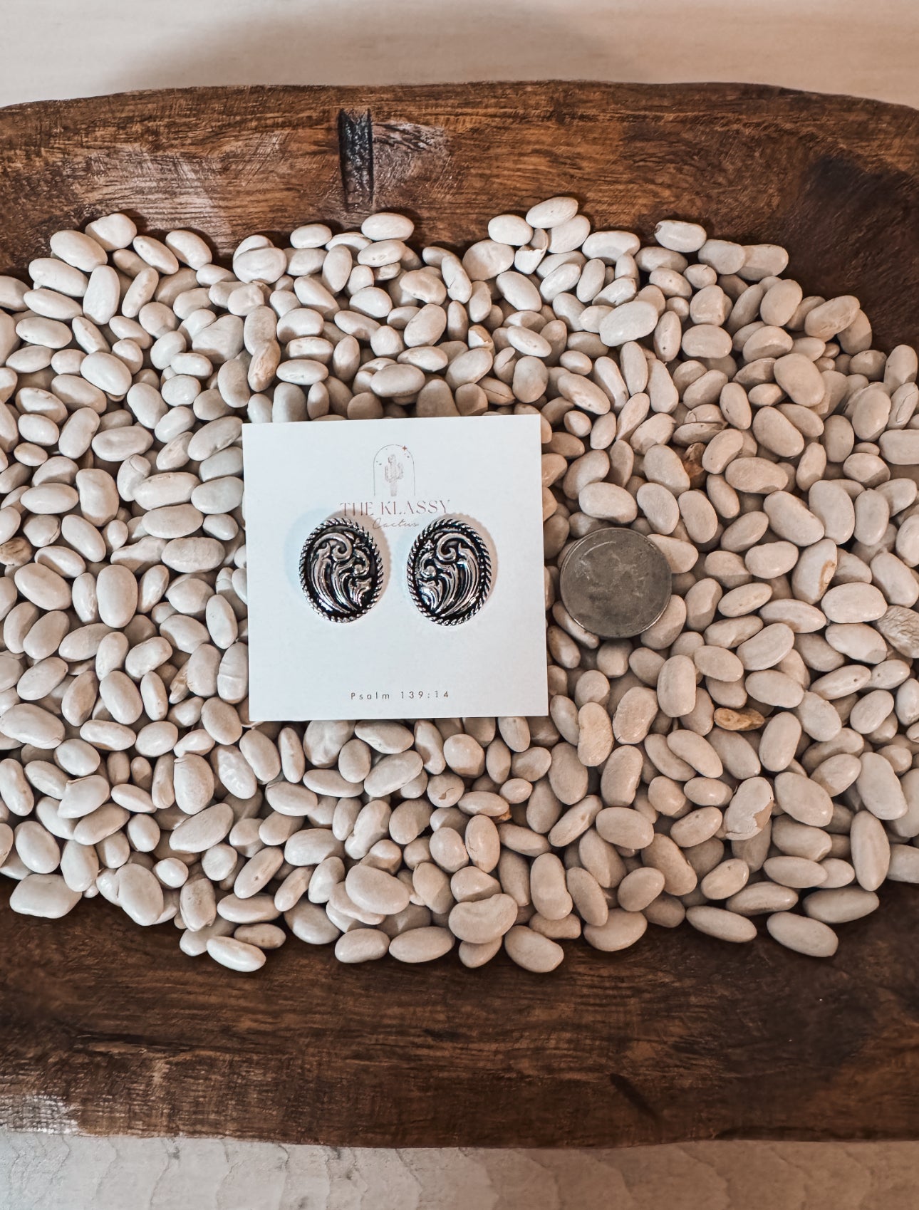 Western Etched Oval Studs