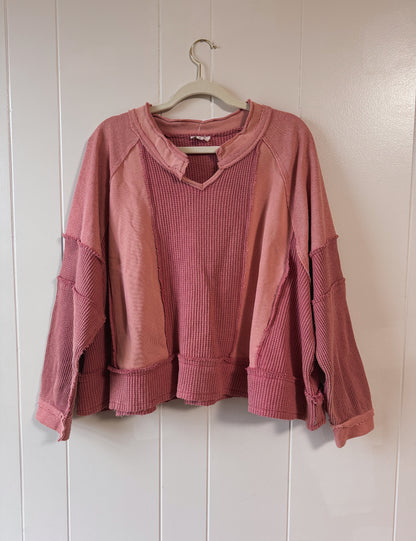 Pink Waffle Top