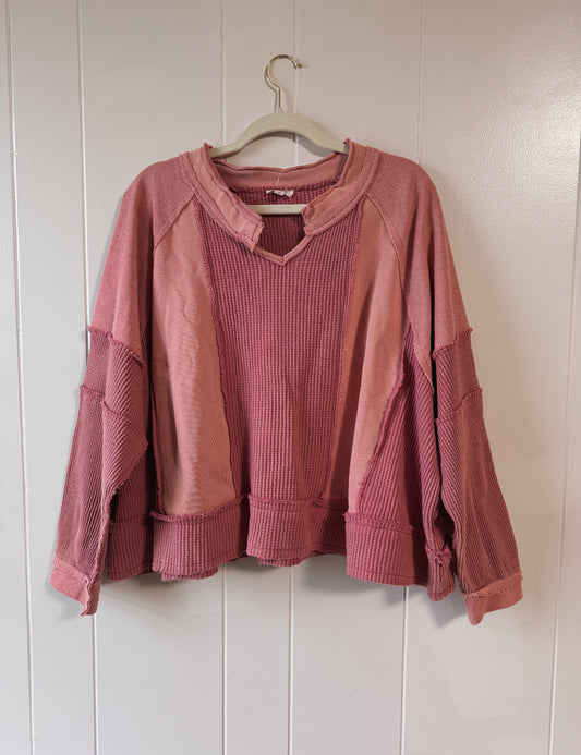 Pink Waffle Top