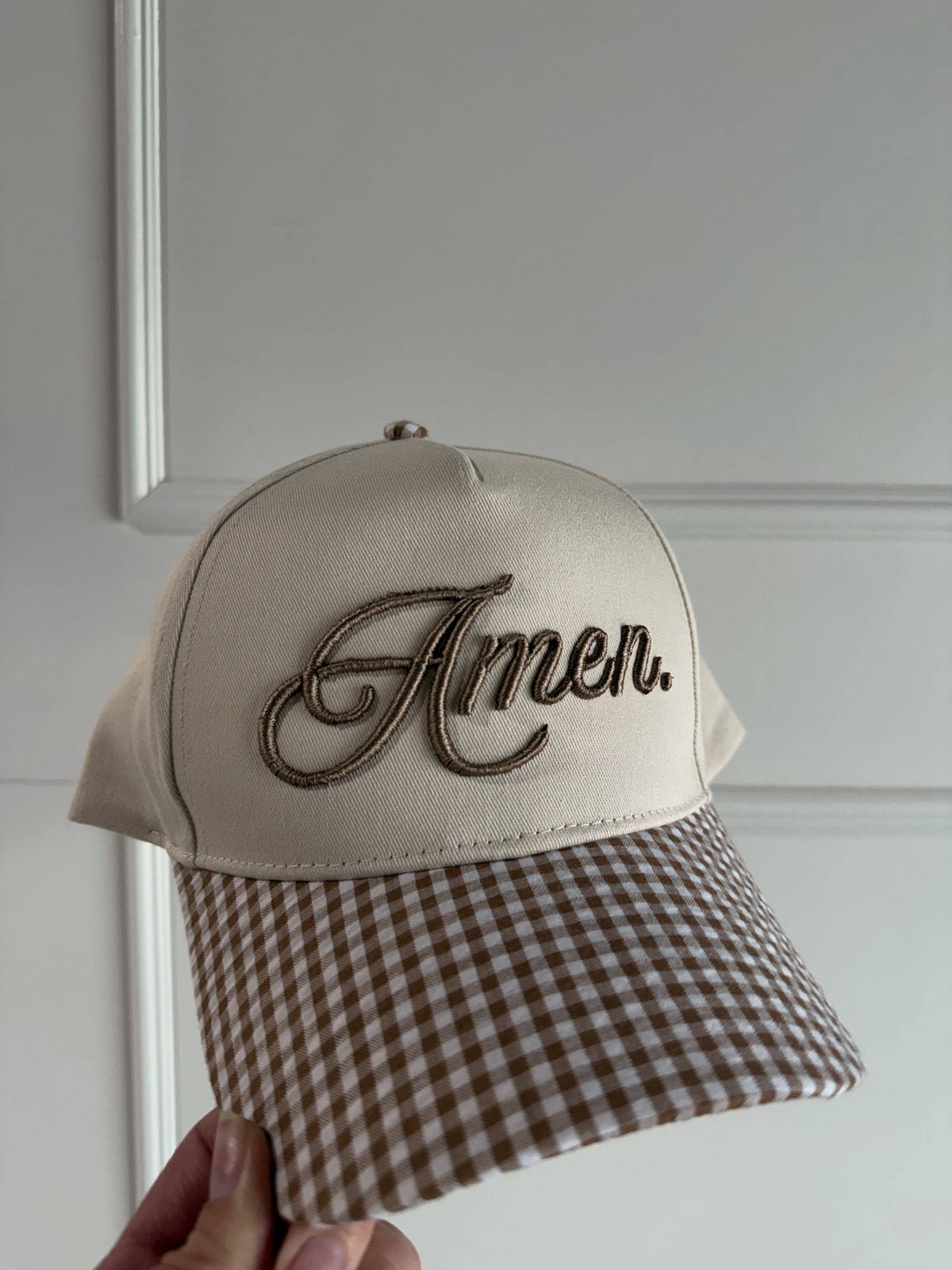 Gingham AMEN Hat
