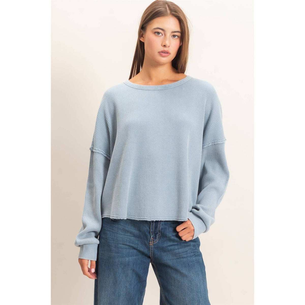Open Skies Waffle Top