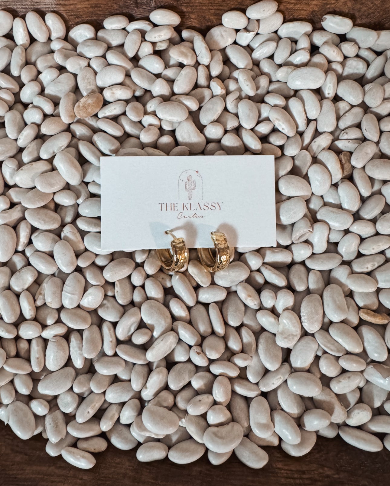 Small Gold Hammered Hoops