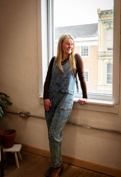 Denim Romper Overalls