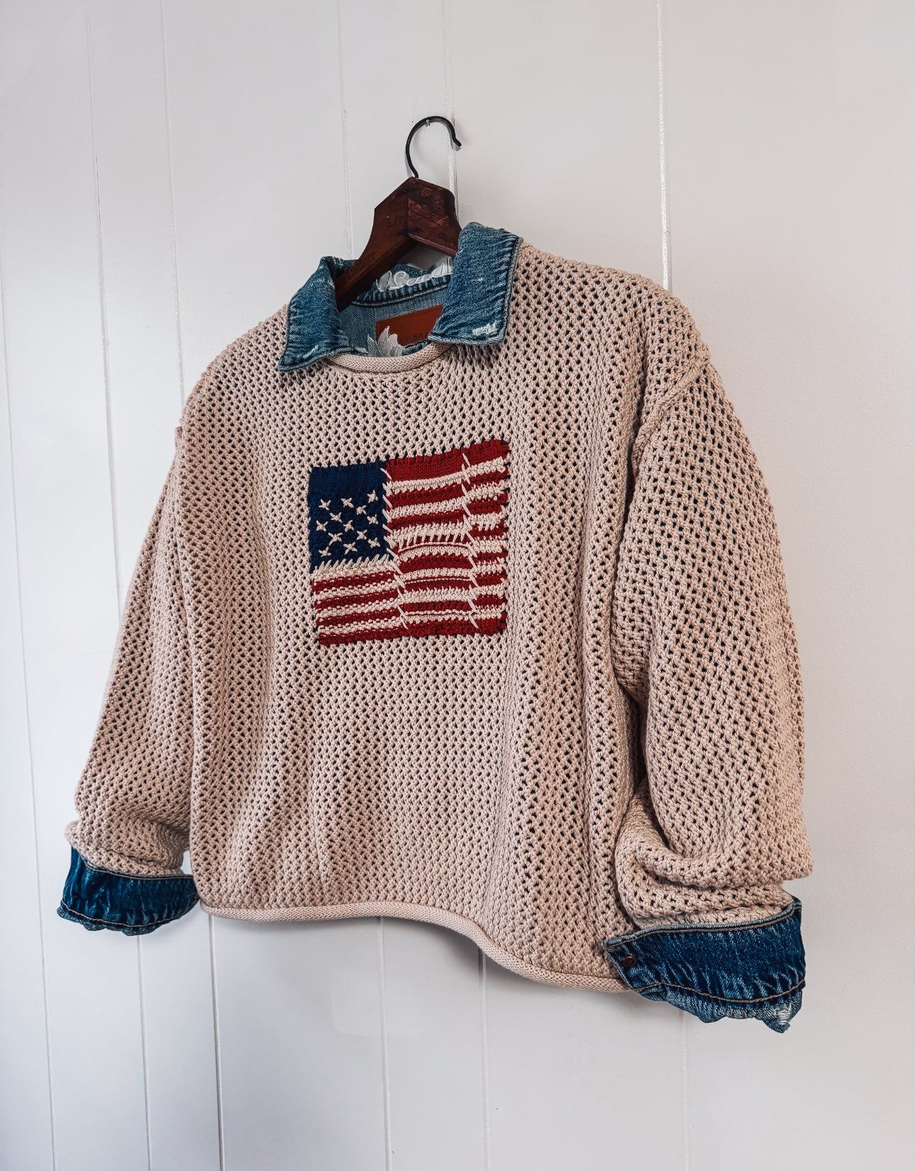 Flag Crewneck Sweater