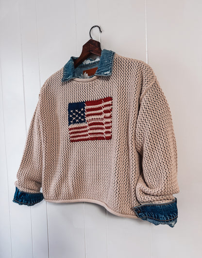 Flag Crewneck Sweater