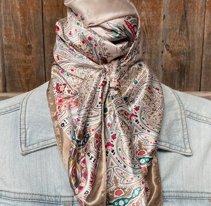 Tan Desert Bloom Wild Rag