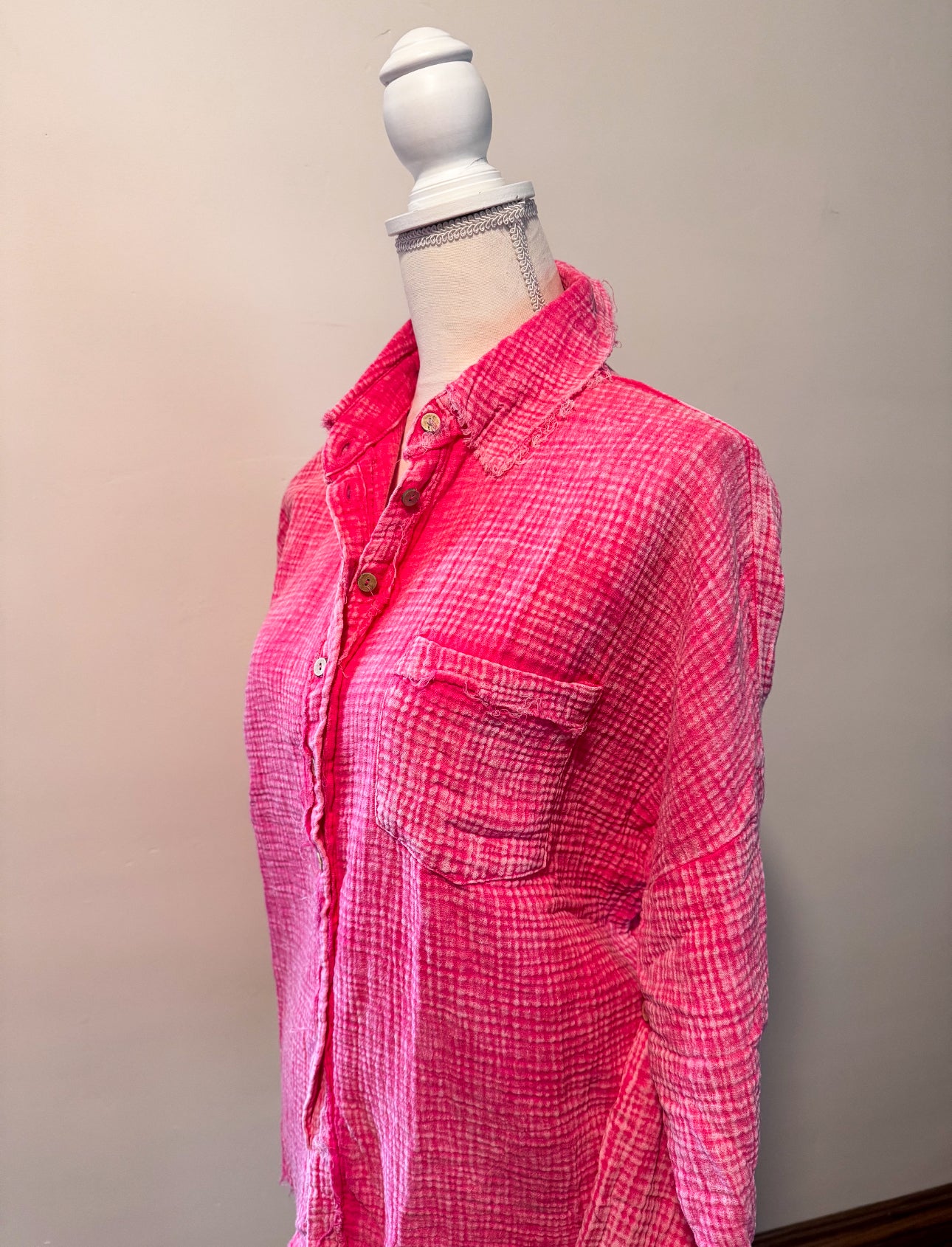 Fuchsia Button Down