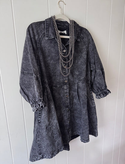 Little Black Denim Dress