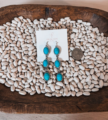 Dangle Turquoise Stones