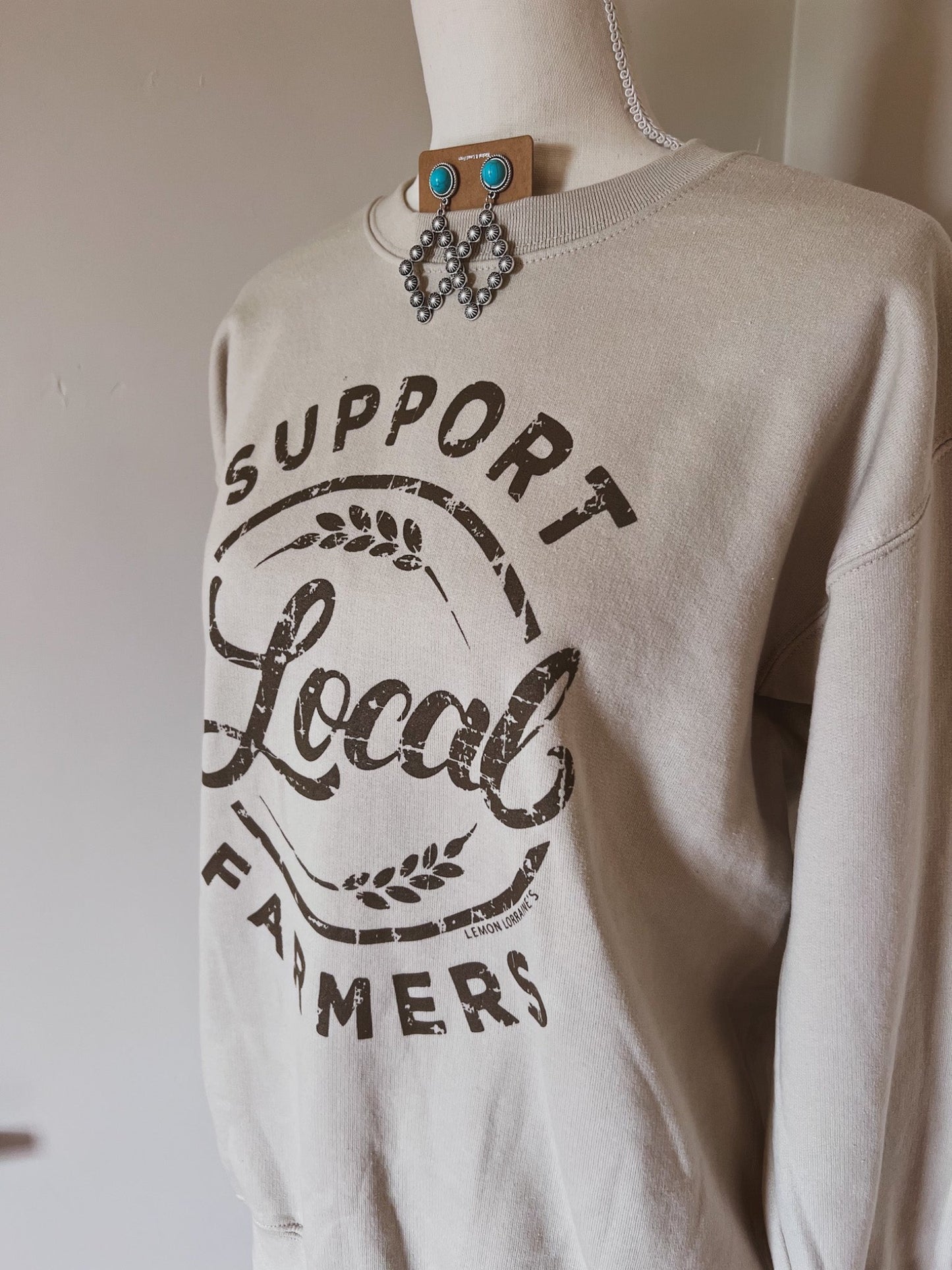 Support Local Farmers Crewneck