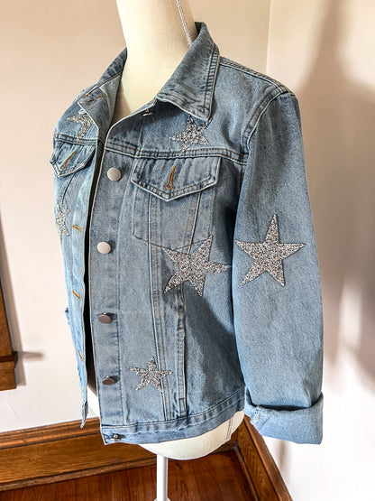 Rhinestone Star Denim Jacket