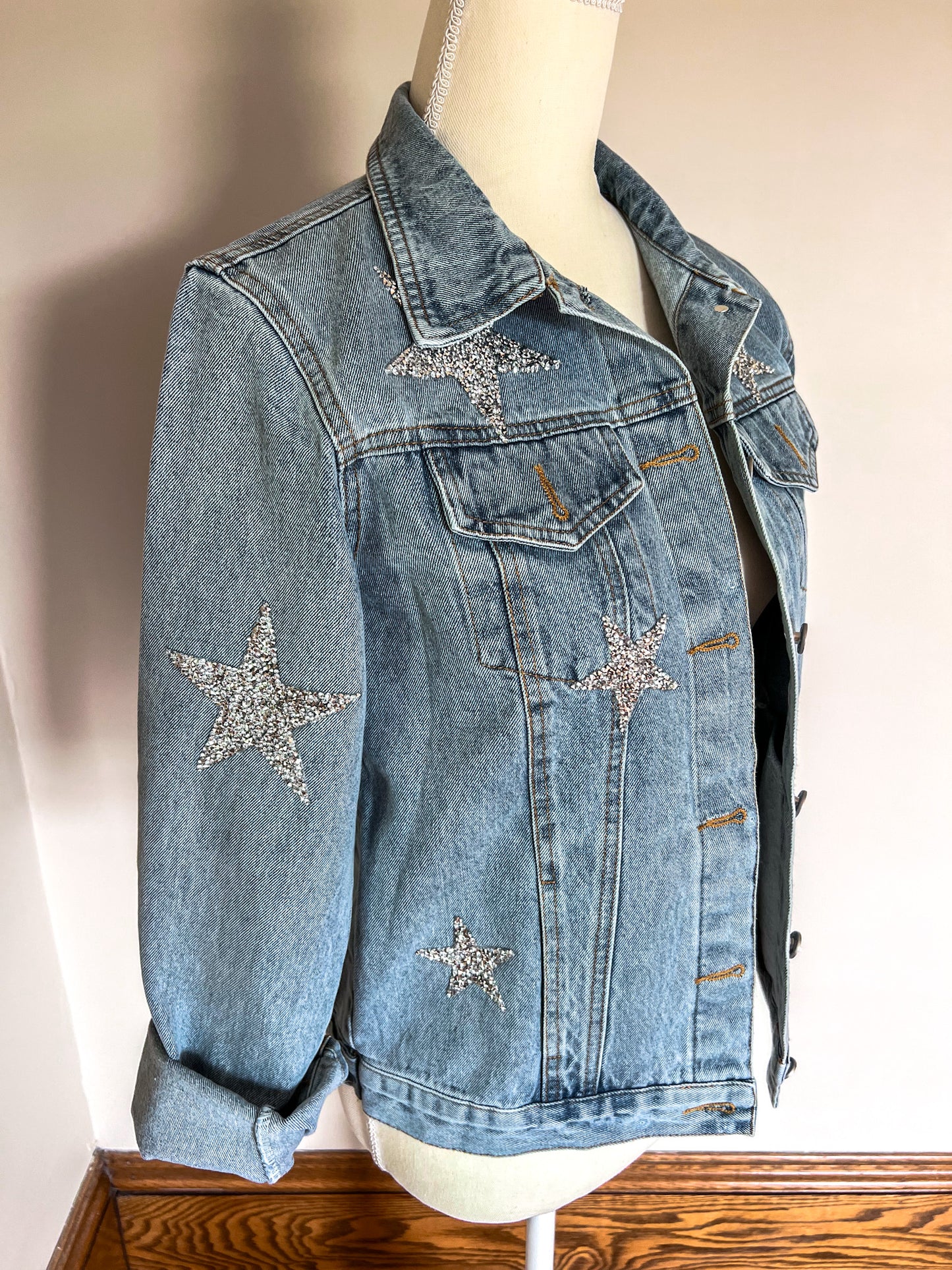 Rhinestone Star Denim Jacket