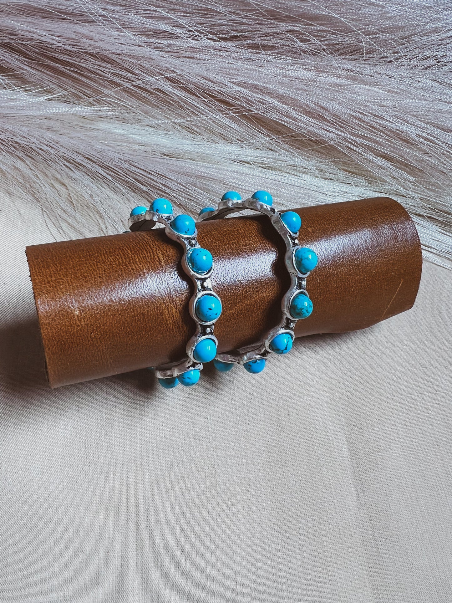 Navajo Turquoise Hoops