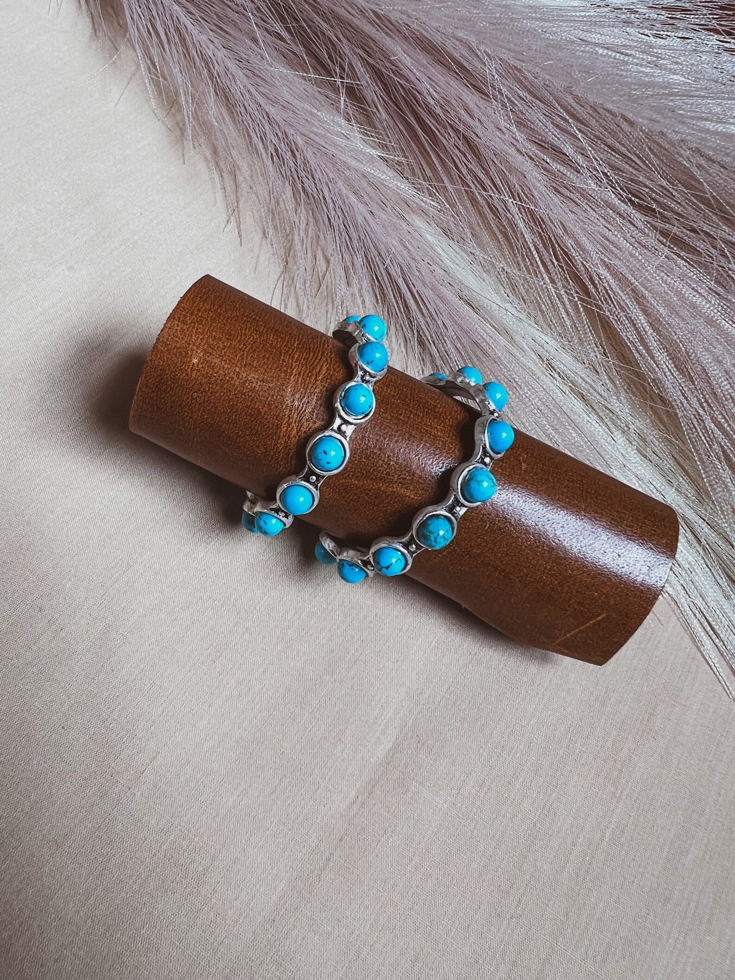 Navajo Turquoise Hoops