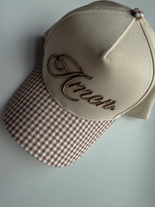 Gingham AMEN Hat