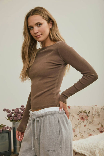 Basic Ribbed Knit Top