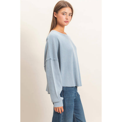 Open Skies Waffle Top