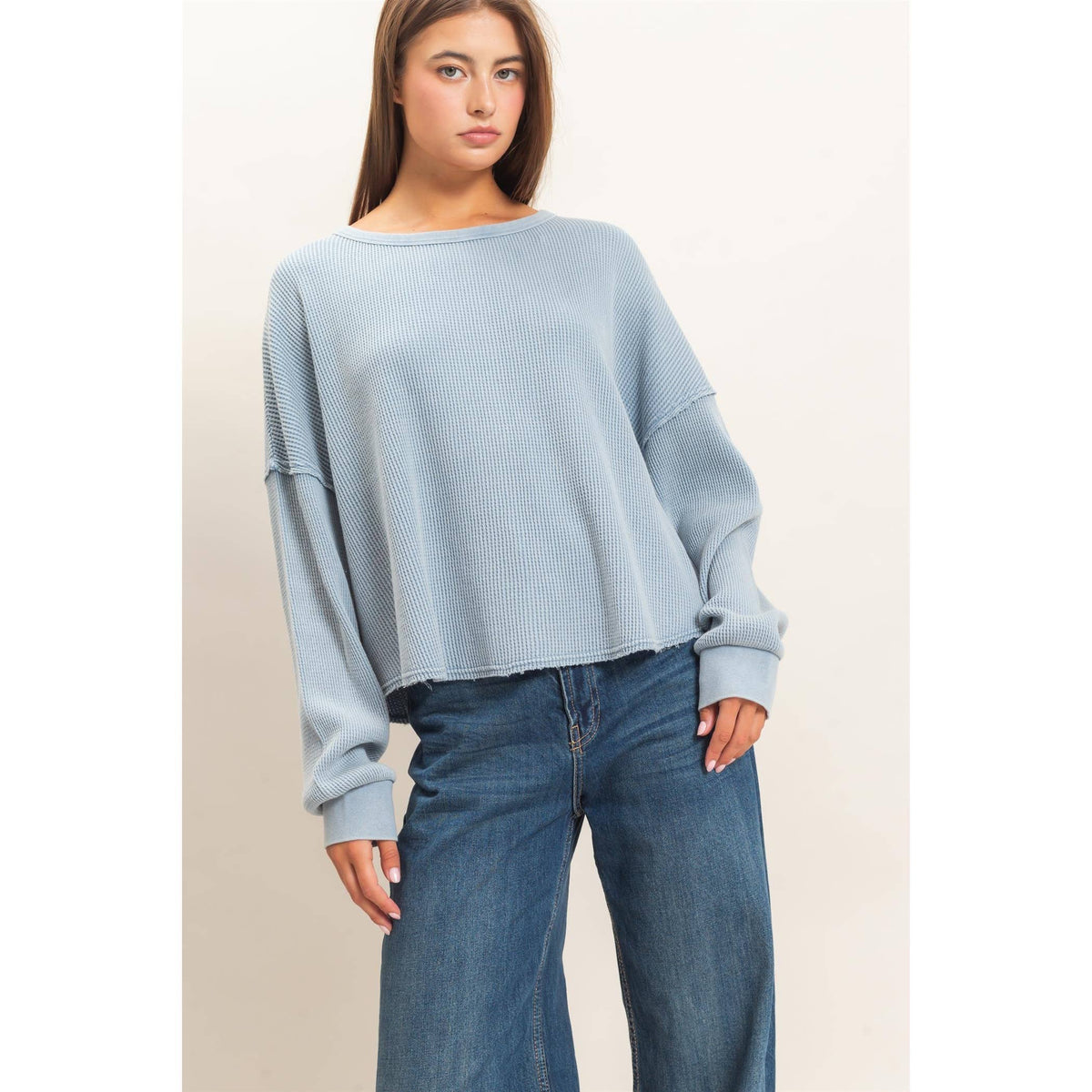 Open Skies Waffle Top