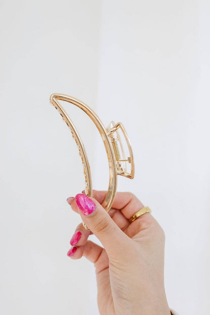 New Moon Claw Clip: Gold